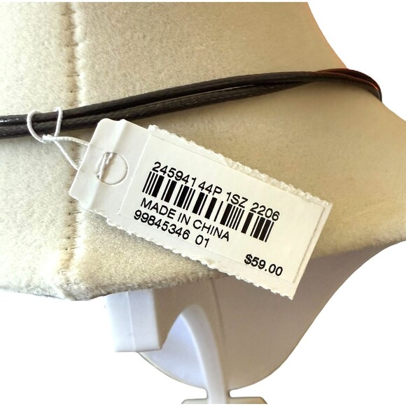 J. Jill Layered Beaded Necklace Hammered Gold Tone Pendant Cord Adjustable - Picture 15 of 15